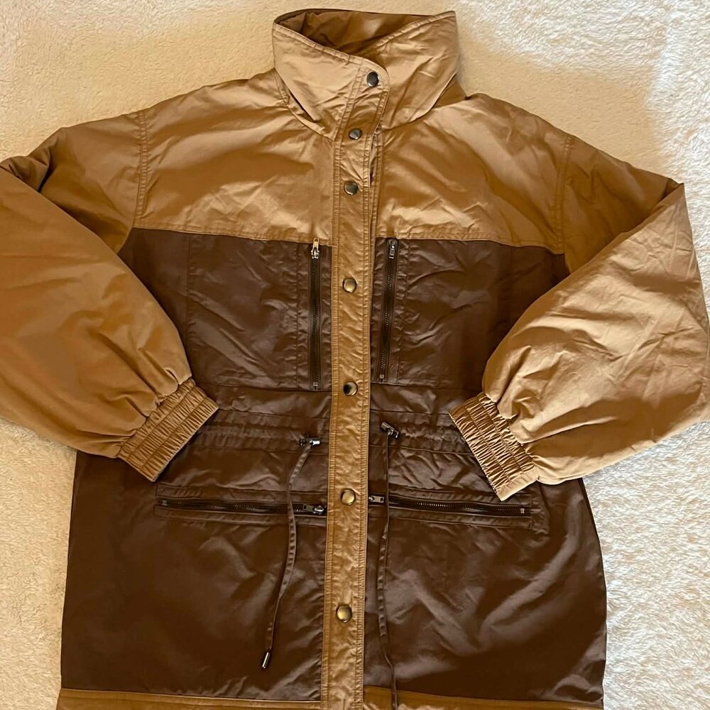 Future Collective with Reese Blutstein Two Tone Quilt Jacket Wome's Small - Picture 3 of 9